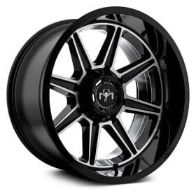 Motiv Offroad Wheels 428MB BALAST GLOSS BLACK WITH MACHINED FACE ACCENTS