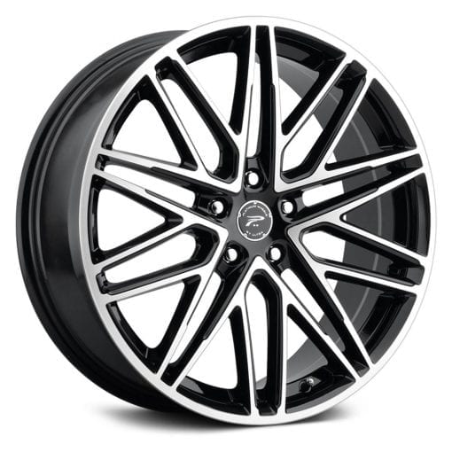 Platinum Wheels 460U ATONEMENT GLOSS BLACK WITH DIAMOND CUT FACE AND CLEAR-COAT