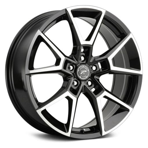 Platinum Wheels 462U MATRIX GLOSS BLACK WITH DIAMOND CUT ACCENTS AND CLEAR-COAT