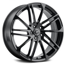 Platinum Wheels 463BK VALOR GLOSS BLACK WITH DIAMOND CUT ACCENTS AND CLEAR-COAT