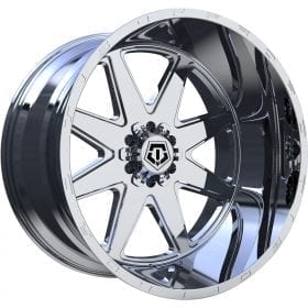 TIS Wheels 551P FULL POLISHED WITH MILLED LIP LOGO