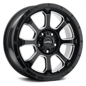 Ultra Wheels 219BM NEMESIS GLOSS BLACK W/MILLED ACCENTS