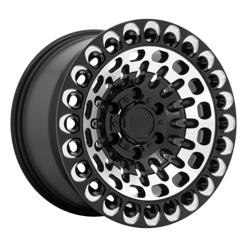 Black Rhino Wheels LABYRINTH GLOSS BLACK WITH MACHINED FACE & MILLING