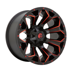 Fuel D787 ASSAULT Matte Black Red Milled