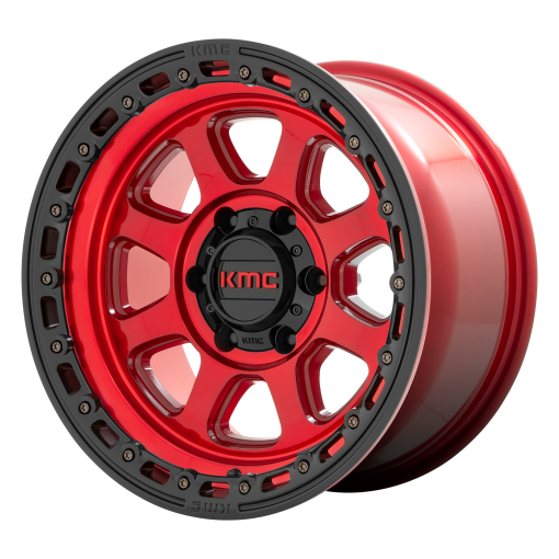 KMC Wheels KM548 CHASE CANDY RED WITH BLACK LIP