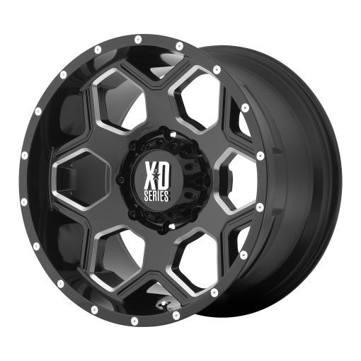 XD Series Wheels XD813 BATALLION GLOSS BLACK MILLED