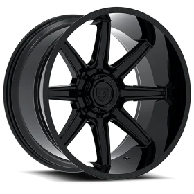 Gear Alloy Wheels 765B GLOSS BLACK W/LIP LOGO