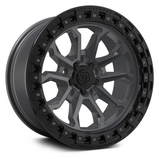TIS Wheels 556AB SATIN BLACK WITH CAST ANTHRACITE BEAD RING