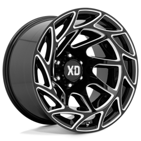 XD Series Wheels XD860 ONSLAUGHT GLOSS BLACK MILLED