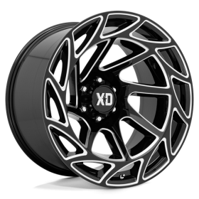 XD Series Wheels XD860 ONSLAUGHT GLOSS BLACK MILLED