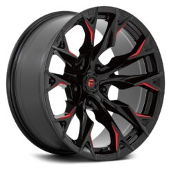 Fuel D823 FLAME GLOSS BLACK MILLED WITH CANDY RED