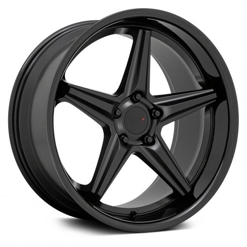 TSW Wheels LAUNCH MATTE BLACK WITH GLOSS BLACK LIP