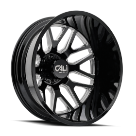 CALI OFF-ROAD WHEELS INVADER DUALLY GLOSS BLACK/MILLED SPOKES