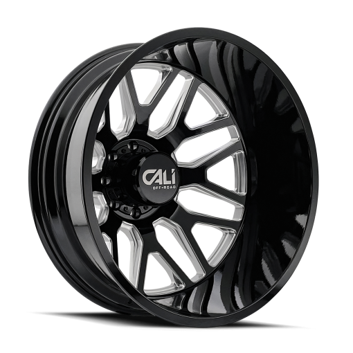 CALI OFF-ROAD WHEELS INVADER DUALLY GLOSS BLACK/MILLED SPOKES