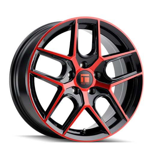 Touren Wheels TR79 GLOSS BLACK W/ RED TINTED FACE