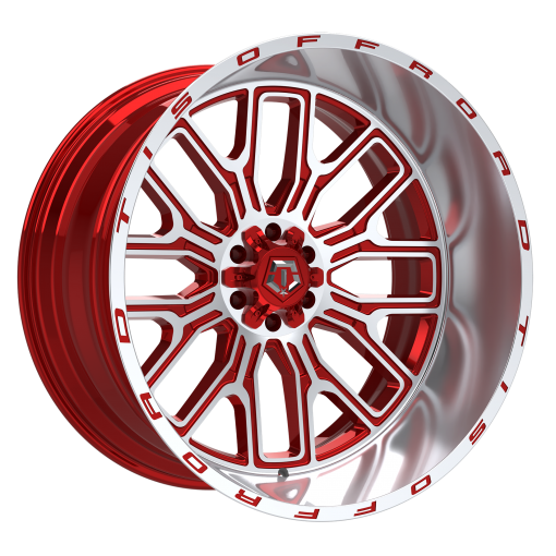 TIS Wheels 560MRL GLOSS RED MACHINED FACE & LIP LOGO