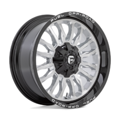 Fuel D798 ARC SILVER BRUSHED FACE WITH MILLED BLACK LIP
