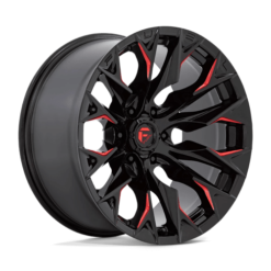 Fuel D823 FLAME GLOSS BLACK MILLED WITH CANDY RED