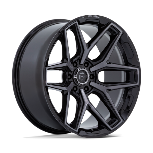 Fuel Wheels FC854 FLUX GLOSS BLACK BRUSHED FACE WITH GRAY TINT