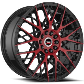 Spec-1 Wheels SP-53 GLOSS BLACK/RED MACHINED