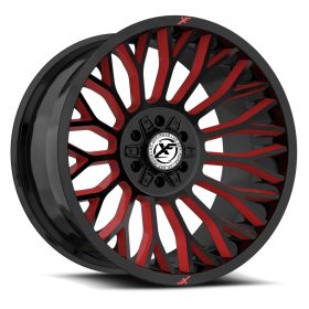 XF Off-Road Wheels XF-237 Gloss Black Red Milled