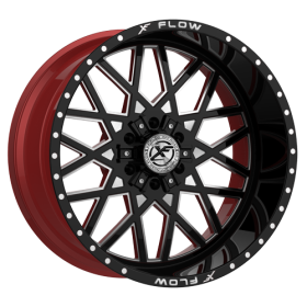 XFX Flow Wheels XFX-307 Gloss Black & Milled With Red Inner
