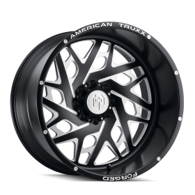 AMERICAN TRUXX FORGED WHEELS ARIES MATTE BLACK MILLED