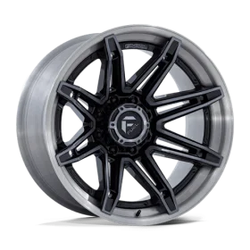 Fuel Wheels FC401 BRAWL GLOSS BLACK WITH BRUSHED GRAY TINT FACE & LIP