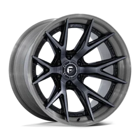 Fuel Wheels FC402 CATALYST GLOSS BLACK WITH BRUSHED GRAY TINT FACE & LIP