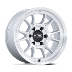 KMC KM729 RANGE GLOSS SILVER W/ MACHINED FACE
