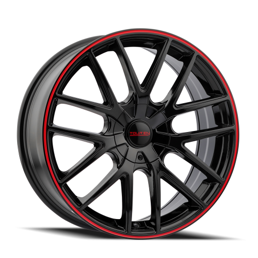 Touren Wheels TR60 GLOSS BLACK WITH RED RING