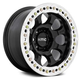 KM238 VI BEADLOCK SATIN BLACK W/ MACHINED RING
