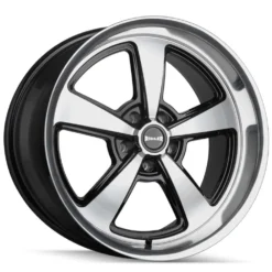 Ridler 652 GLOSS BLACK WITH DIAMOND CUT FACE & LIP