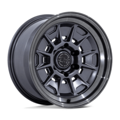 Black Rhino Hard Alloys BR021 MONDO MATTE GUNMETAL W/ GLOSS GRAY LIP
