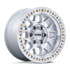 KMC KM549 GRS GLOSS SILVER W/ MACHINED FACE