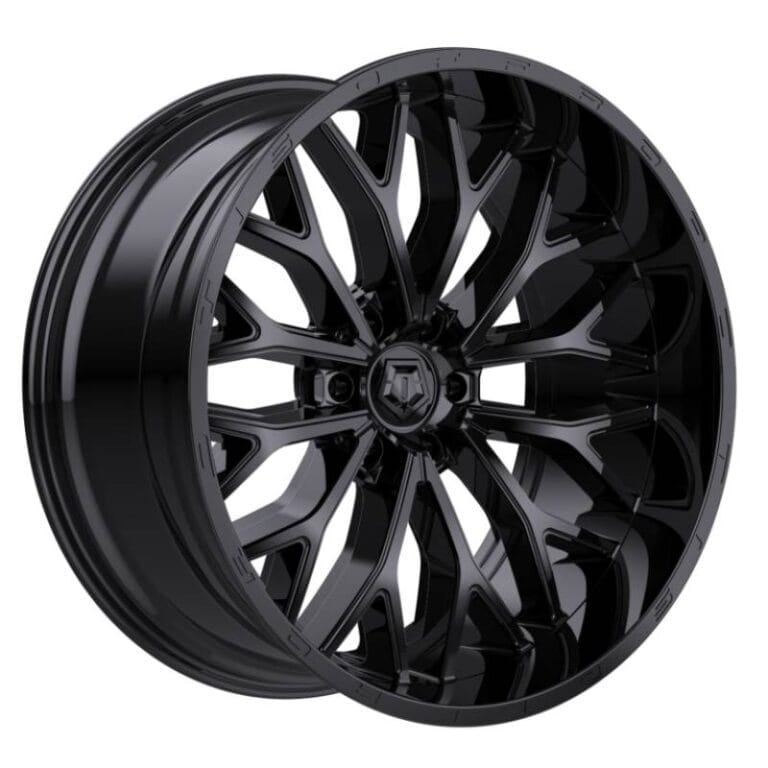 Tis Rims TIS Off Road 565B Gloss Black & Painted lip logo - WheelsASAP
