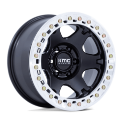 KMC KM238 VI BEADLOCK SATIN BLACK W/ MACHINED RING