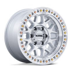 KMC KM549 GRS GLOSS SILVER W/ MACHINED FACE