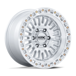 KMC KM554 AZTEC GLOSS SILVER W/ MACHINED FACE