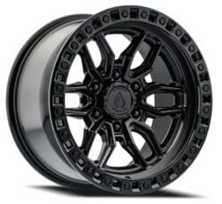 Arena Wheel Co HUSTLE SATIN BLACK CENTER GLOSSY BLACK LIP