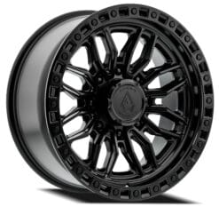 Arena Wheel Co HUSTLE SATIN BLACK CENTER GLOSSY BLACK LIP