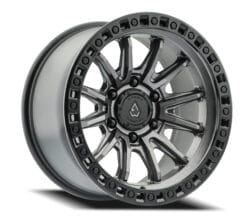 Arena Wheel Co MISSION SATIN GUN METAL CENTER SATIN BLACK LIP