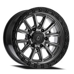 Arena Wheel Co TREK GLOSSY GUN METAL CENTER GLOSSY BLACK LIP