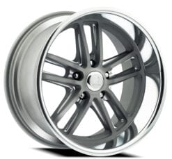 Resto MAVERICK TEXTURE GUN METAL CENTER MILLED WINDOW DIAMOND CUT LIP
