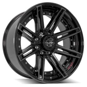 4P08 Gloss Black w/ Brushed Face & Tinted Clear