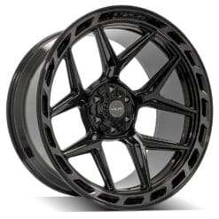 4PLAY 4P55 Gloss Black w/ Brushed Face & Tinted Clear