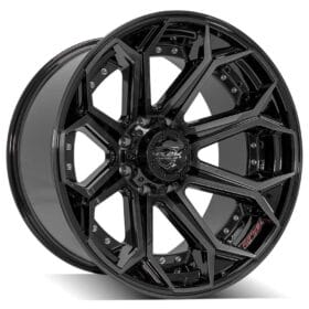 4P80R Gloss Black w/ Brushed Face & Tinted Clear