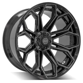 4P83 Gloss Black w/ Brushed Face & Tinted Clear
