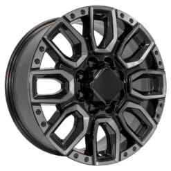 OE Wheels CV97 Black Milled Edge with Tinted Clear