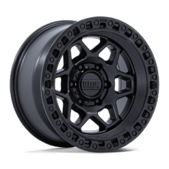 KMC KM553 TORX MATTE BLACK W/GLOSS BLACK LIP